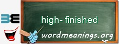 WordMeaning blackboard for high-finished